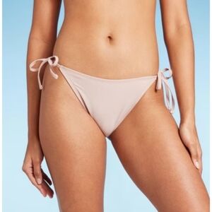 NEW Wild Fable Tan Side Tie High Leg Cheeky Bikini Bottoms